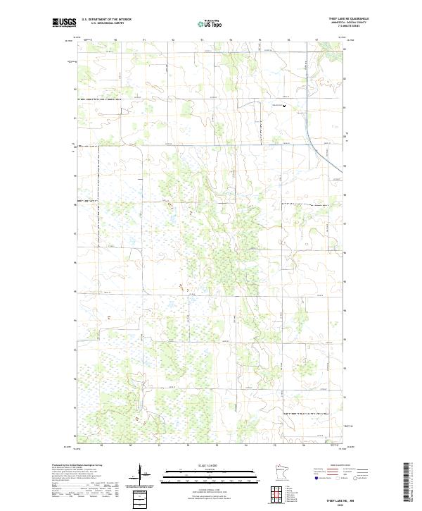 Thief Lake NE topographic map thumbnail