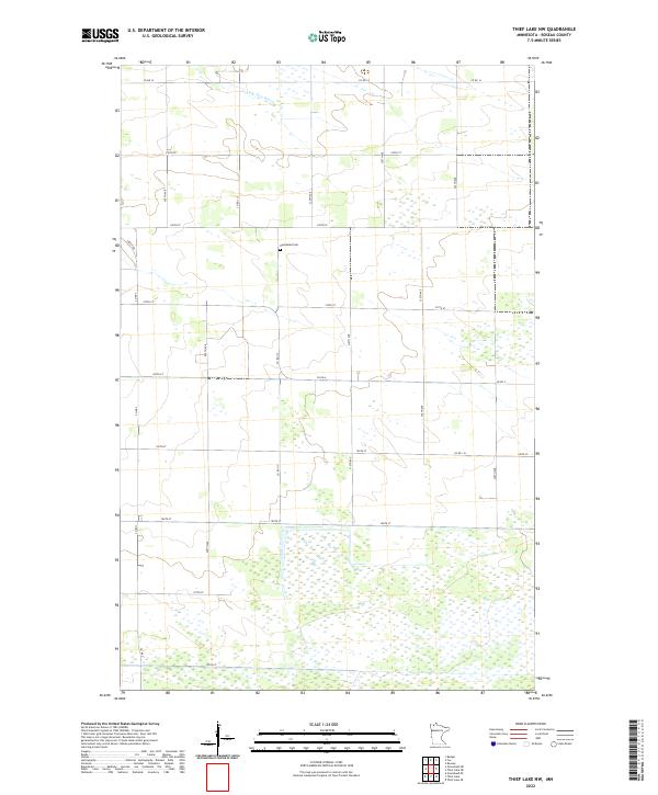 Thief Lake NW topographic map thumbnail