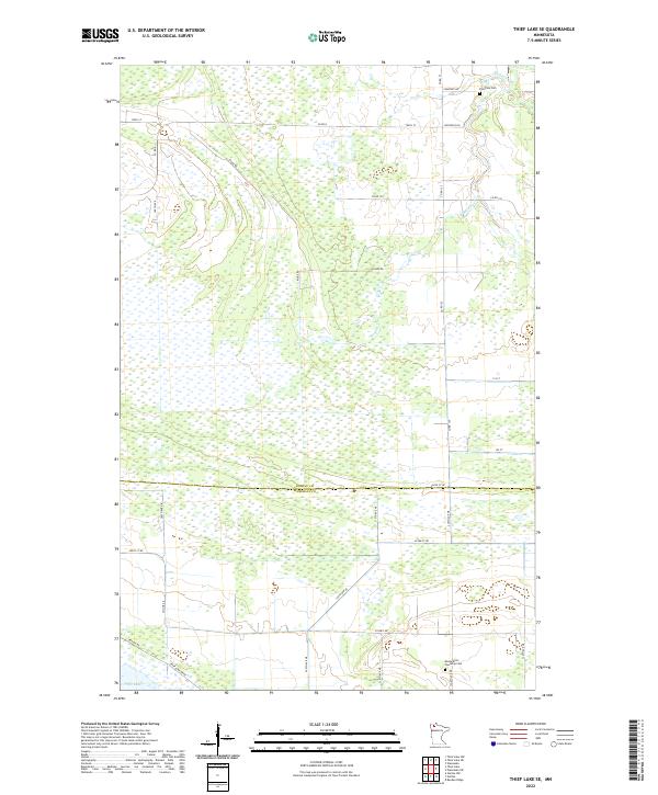 Thief Lake SE 2022 topographic map thumbnail