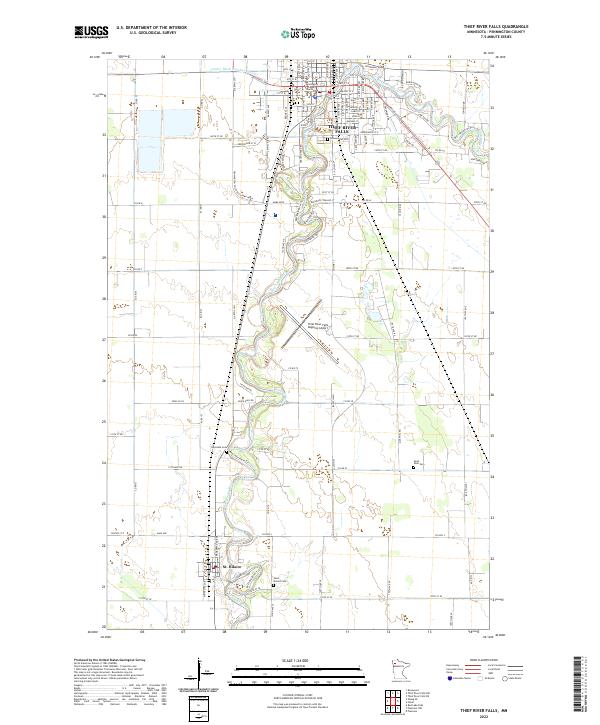 Thief River Falls topographic map thumbnail