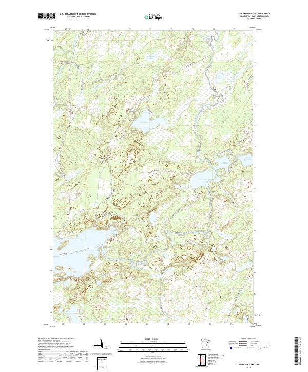 Thompson Lake 2022 topographic map thumbnail
