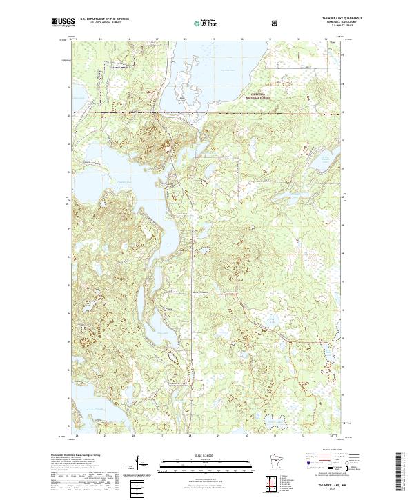 Thunder Lake 2022 topographic map thumbnail