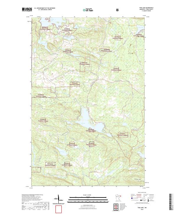 Tom Lake 2022 topographic map thumbnail