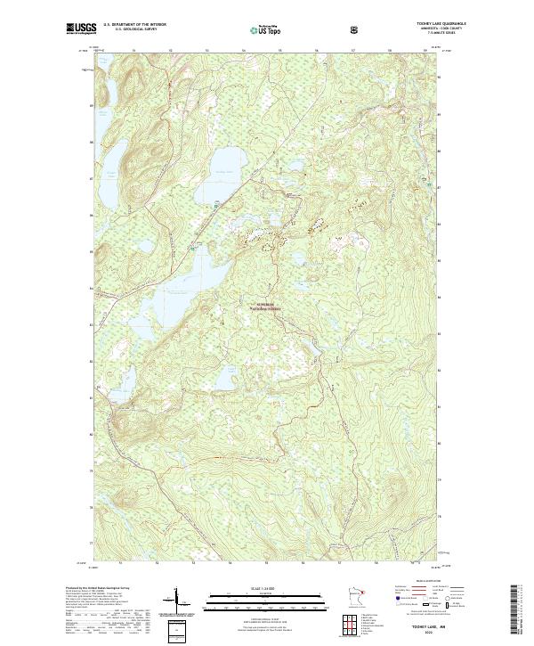 Toohey Lake 2022 topographic map thumbnail