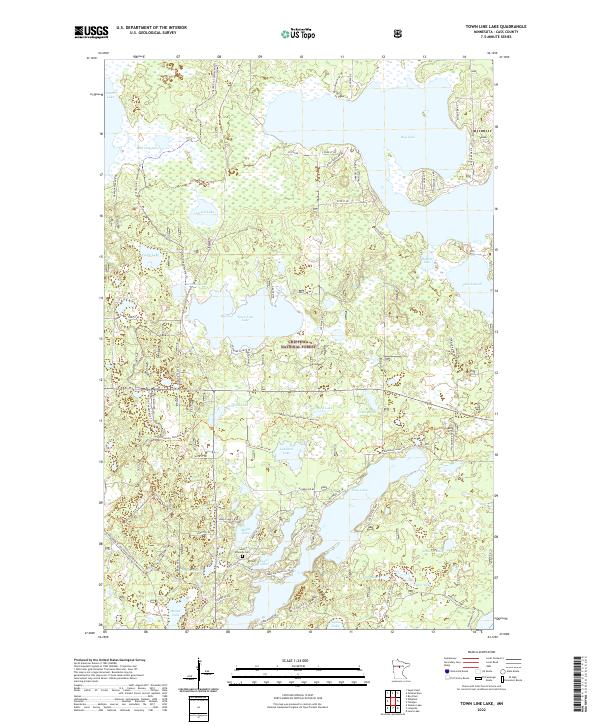 Town Line Lake topographic map thumbnail