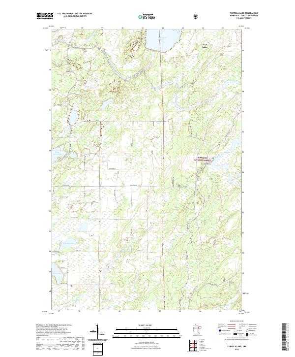 Turpela Lake topographic map thumbnail