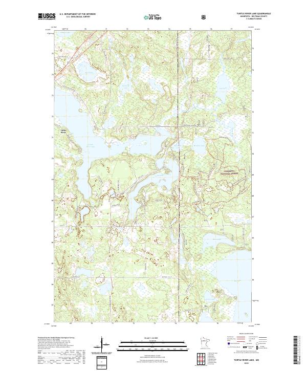 Turtle River Lake 2022 topographic map thumbnail