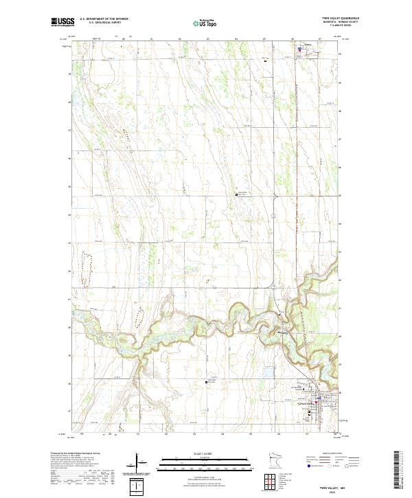 Twin Valley 2022 topographic map thumbnail