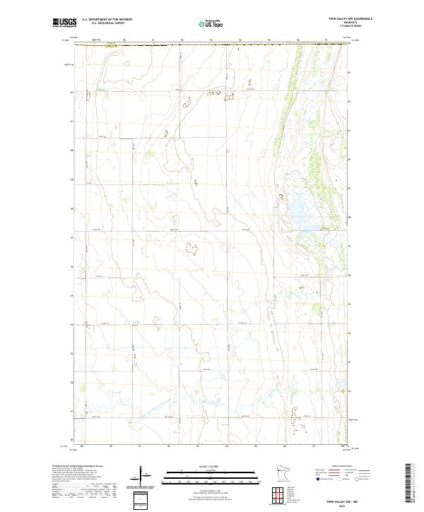 Twin Valley NW topographic map thumbnail