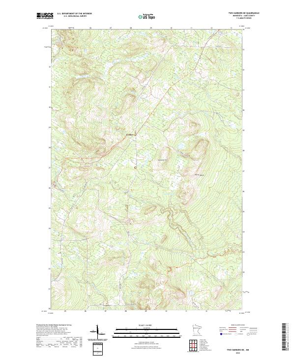Two Harbors NE 2022 topographic map thumbnail