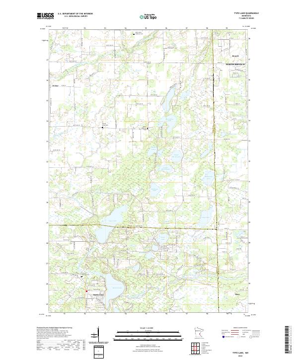 Typo Lake 2022 topographic map thumbnail