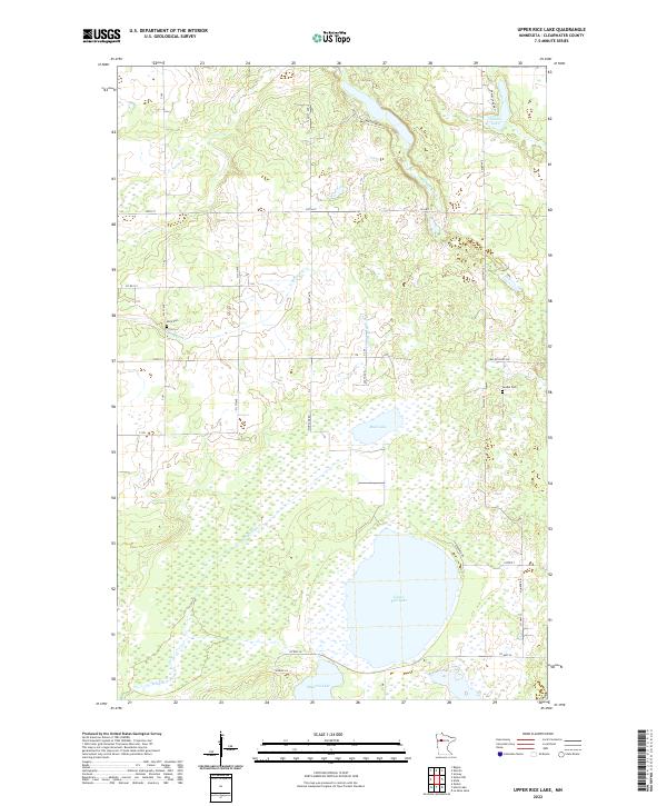 Upper Rice Lake 2022 topographic map thumbnail