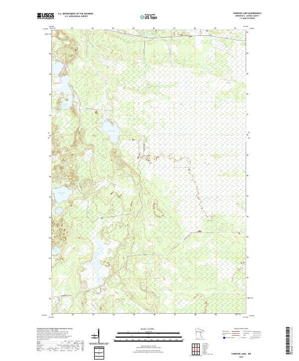 Vanduse Lake 2022 topographic map thumbnail