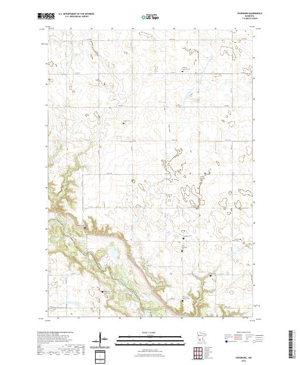 Vicksburg 2022 topographic map thumbnail