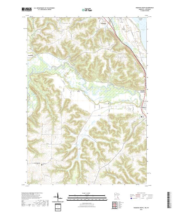 Wabasha South topographic map thumbnail