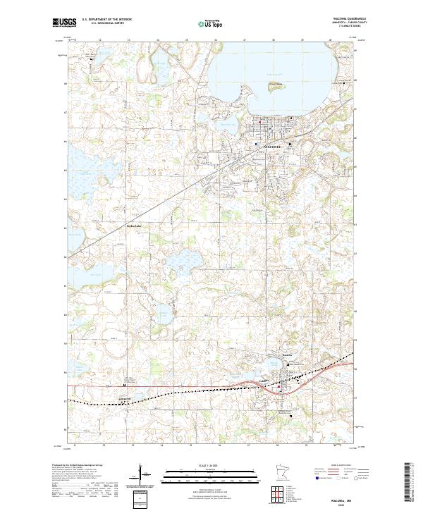 Waconia 2022 topographic map thumbnail