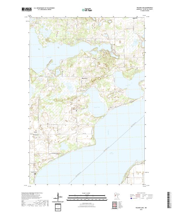 Walker Lake 2022 topographic map thumbnail
