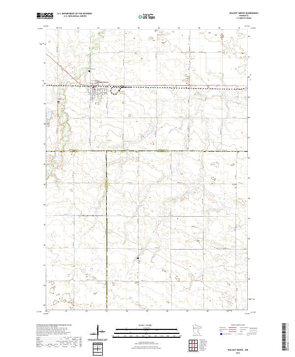 Walnut Grove 2022 topographic map thumbnail