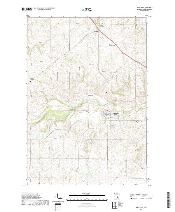 Wanamingo 2022 topographic map thumbnail