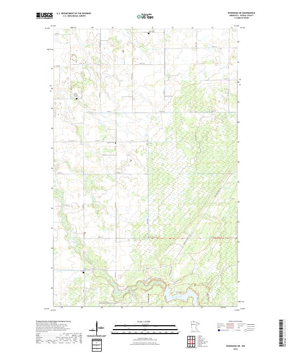 Wannaska NE 2022 topographic map thumbnail