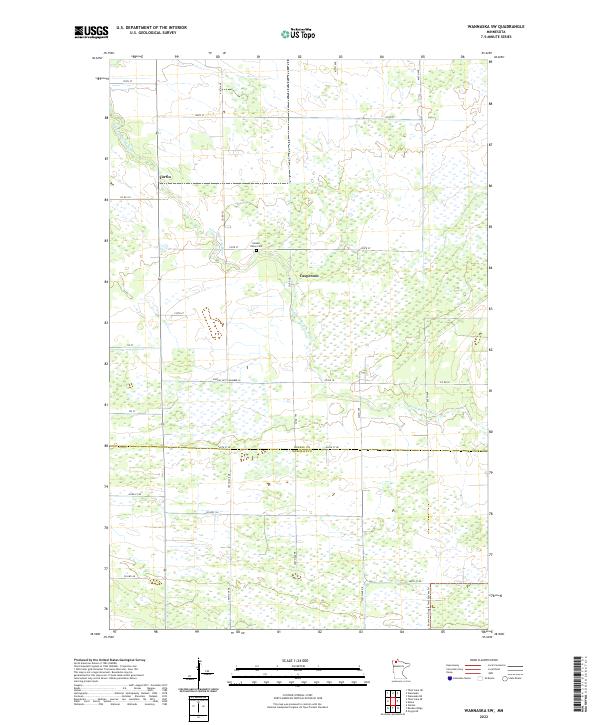 Wannaska SW 2022 topographic map thumbnail