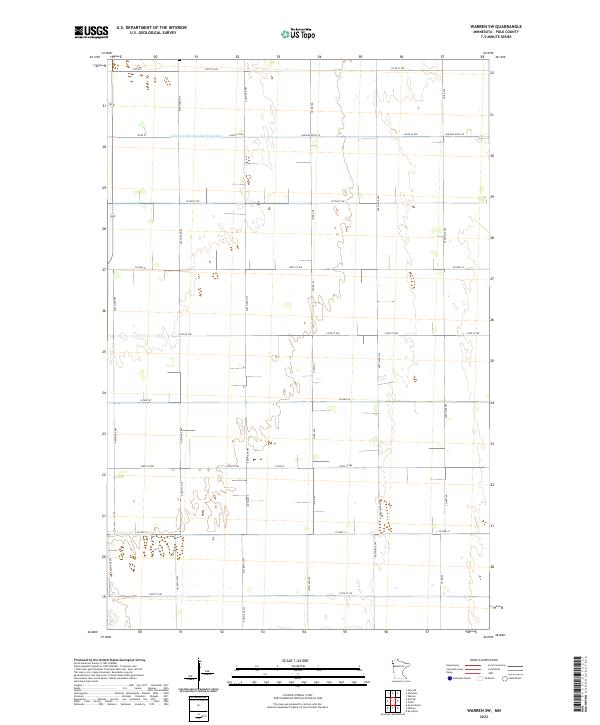 Warren SW 2022 topographic map thumbnail