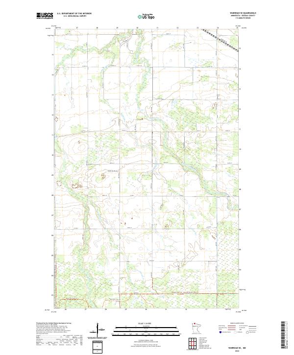 Warroad SE 2022 topographic map thumbnail