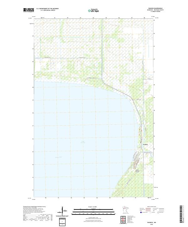 Waskish 2022 topographic map thumbnail