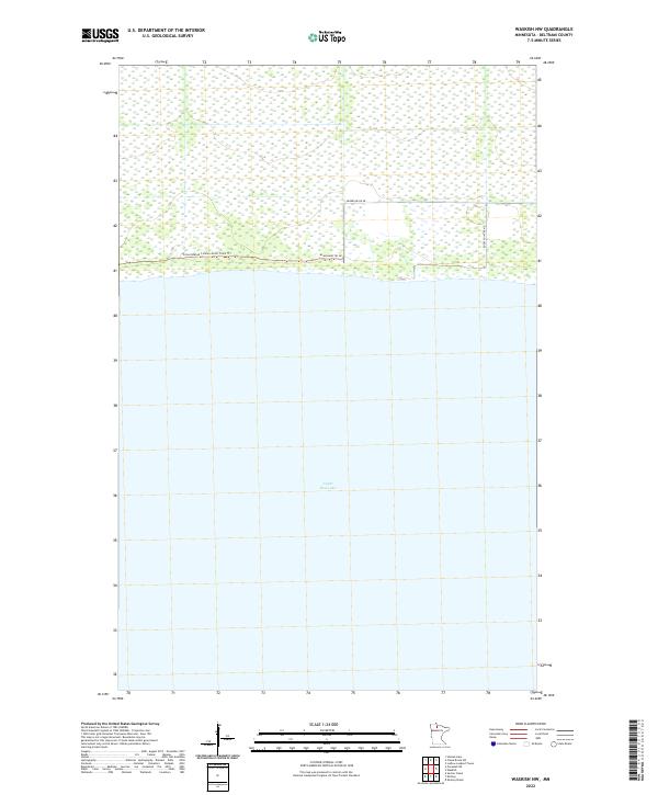 Waskish NW 2022 topographic map thumbnail
