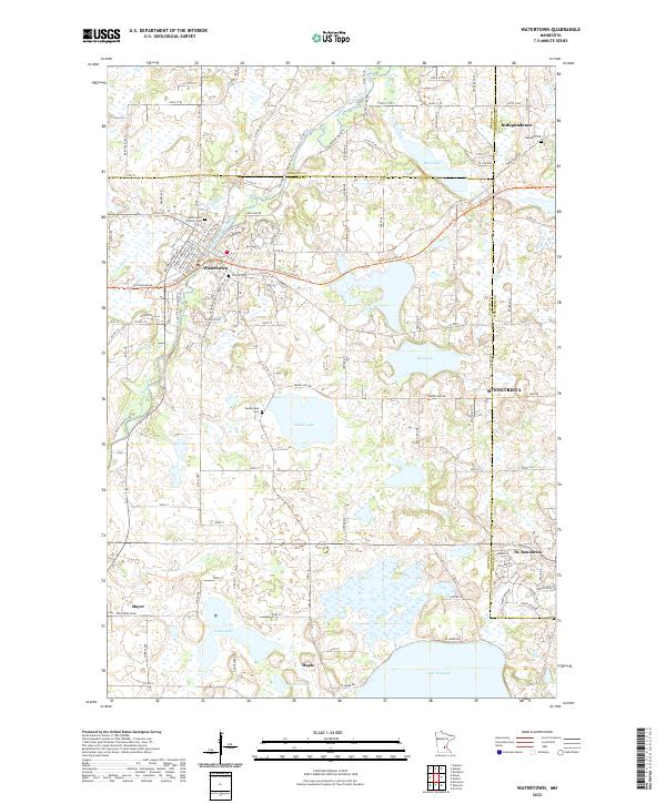Watertown 2022 topographic map thumbnail