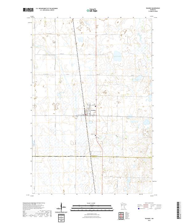 Waubun 2022 topographic map thumbnail