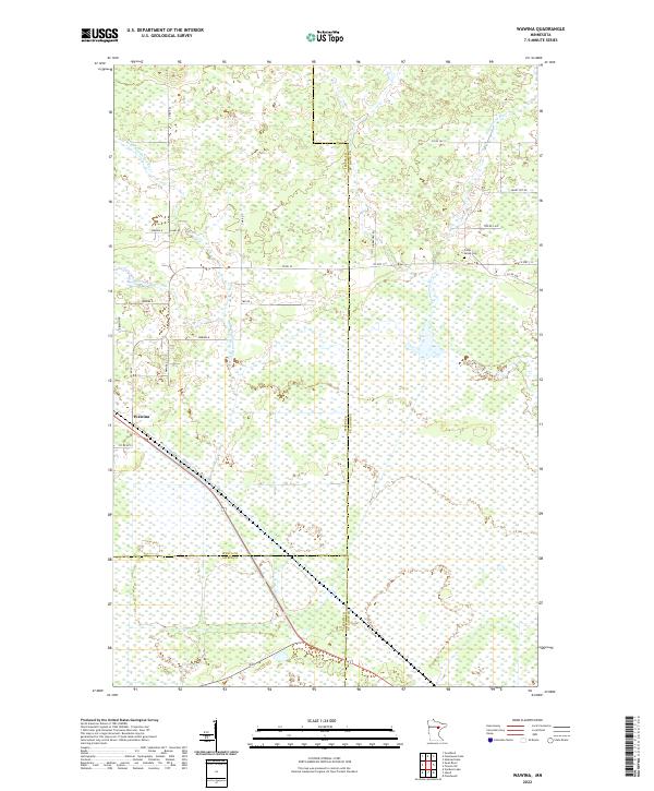 Wawina topographic map thumbnail