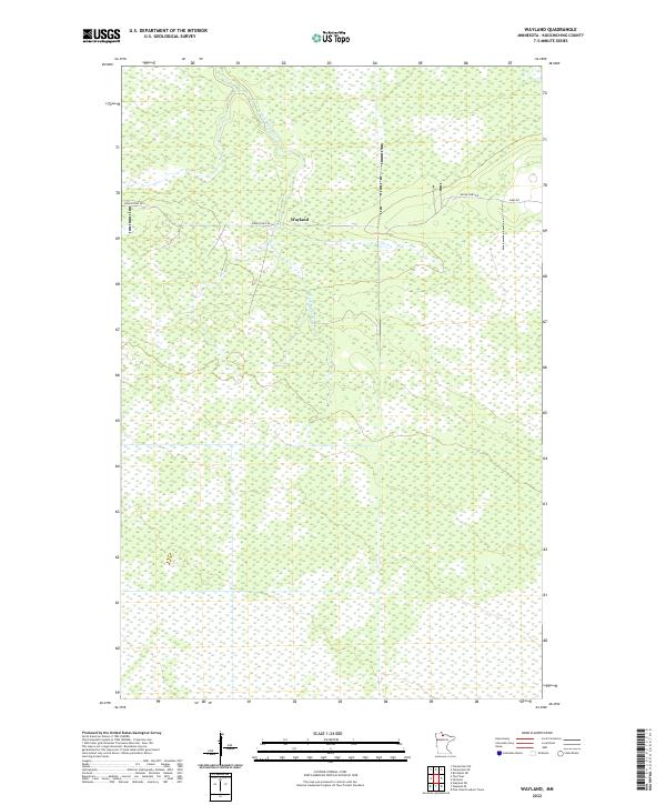 Wayland 2022 topographic map thumbnail