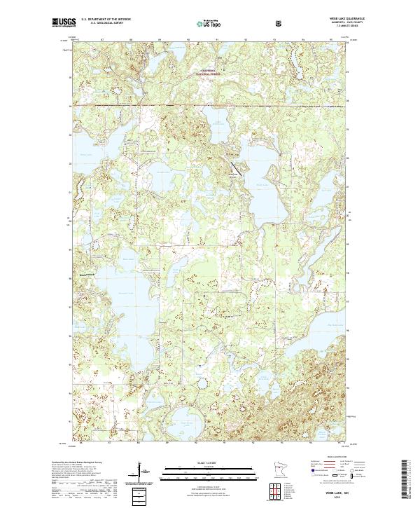 Webb Lake 2022 topographic map thumbnail