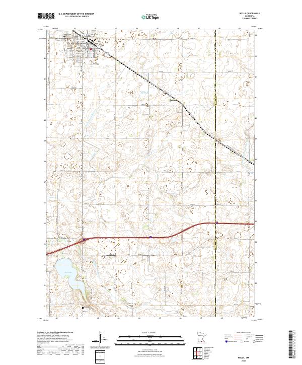 Wells 2022 topographic map thumbnail