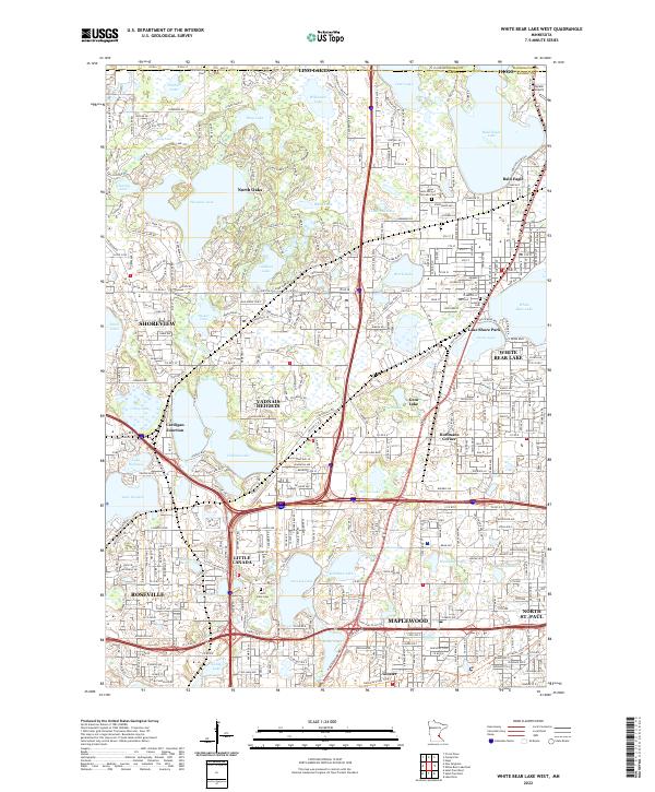 White Bear Lake West topographic map thumbnail
