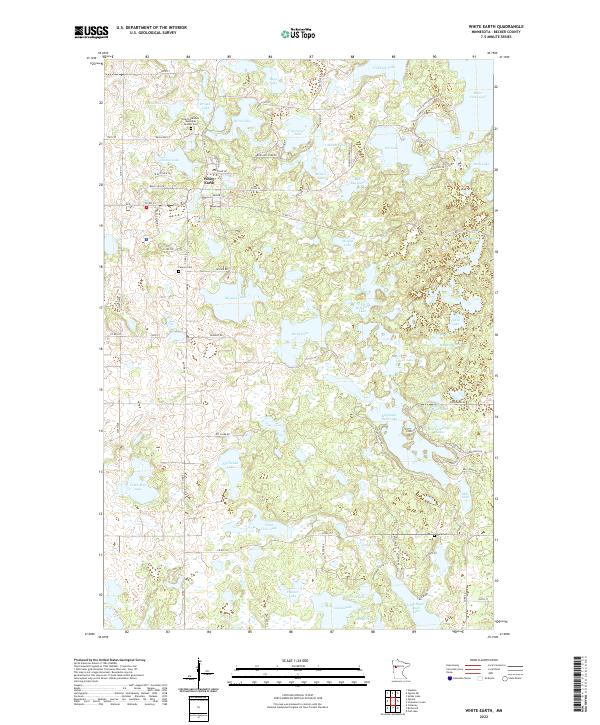 White Earth 2022 topographic map thumbnail