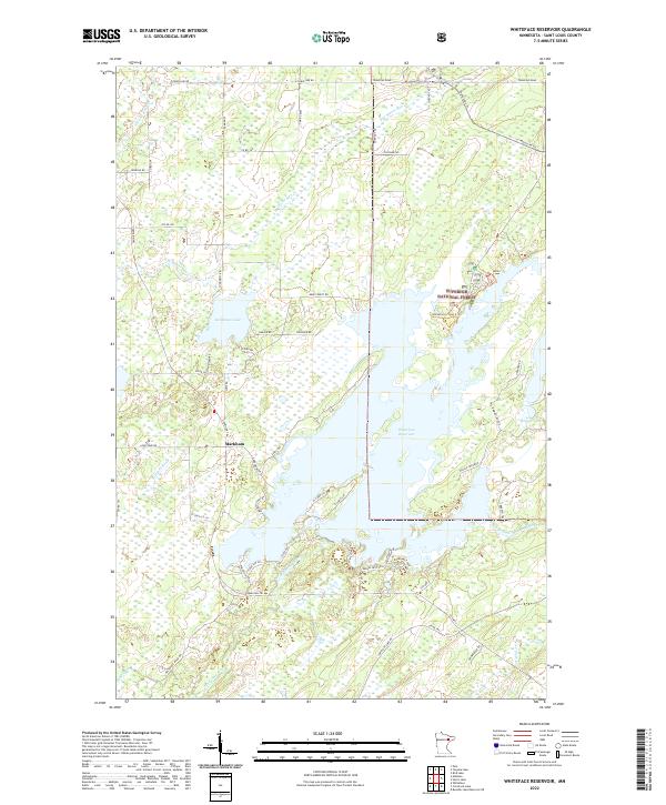 Whiteface Reservoir 2022 topographic map thumbnail