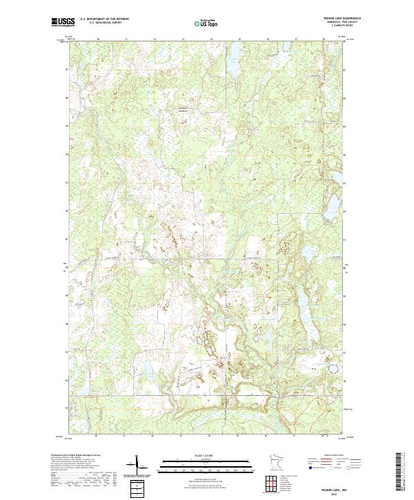 Wilbur Lake 2022 topographic map thumbnail