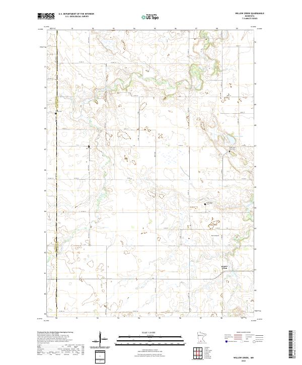 Willow Creek 2022 topographic map thumbnail