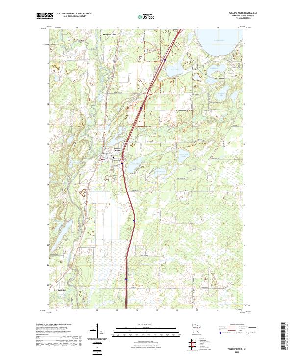 Willow River 2022 topographic map thumbnail