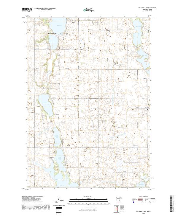 Willmert Lake 2022 topographic map thumbnail