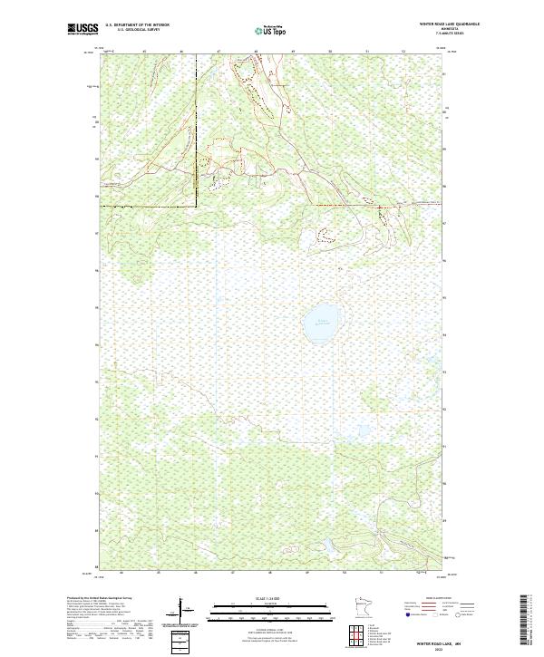 Winter Road Lake topographic map thumbnail