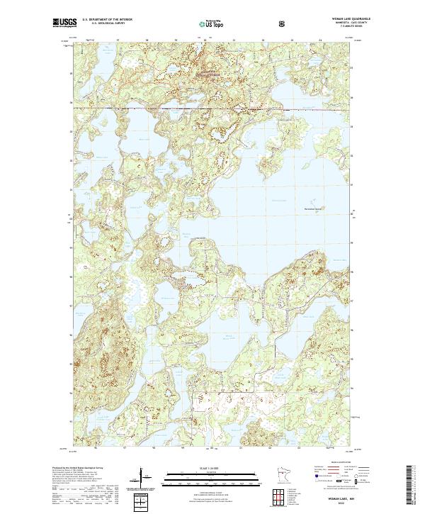 Woman Lake topographic map thumbnail