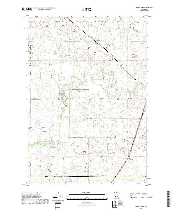 Wood Lake NW topographic map thumbnail