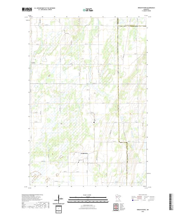 Wrightstown 2022 topographic map thumbnail