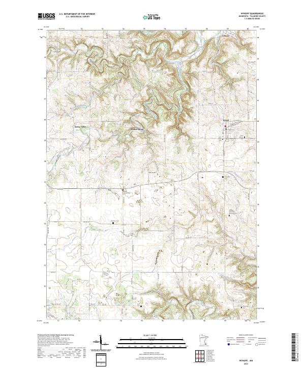 Wykoff 2023 topographic map thumbnail