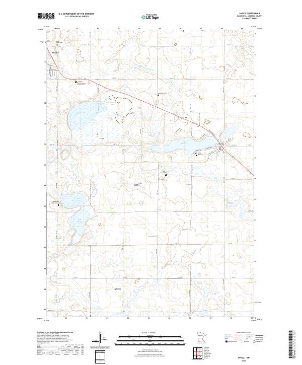 Avoca topographic map thumbnail