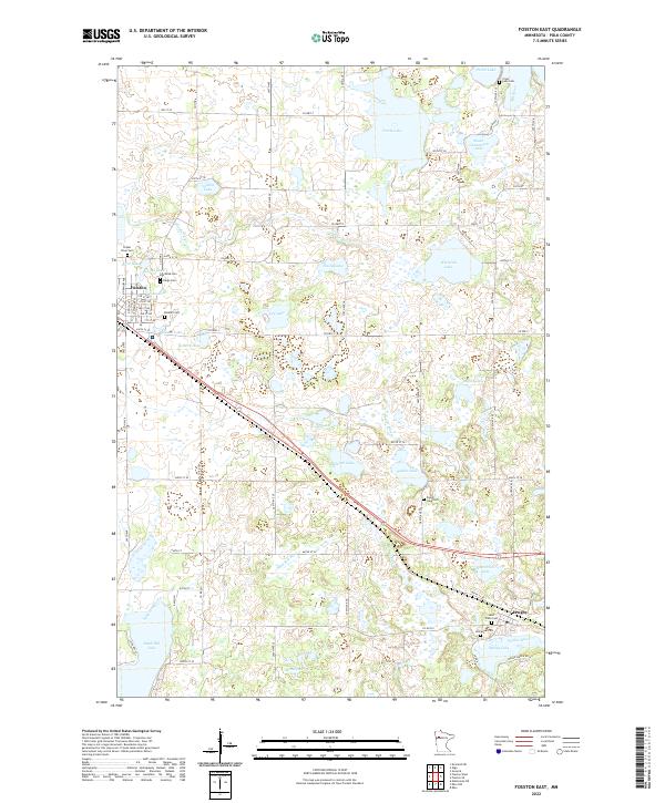 Fosston East topographic map thumbnail