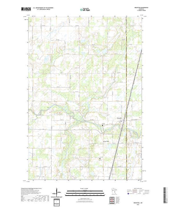 Grasston topographic map thumbnail